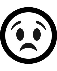 Worried Face Emoji gobo