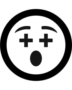 Cross Eyes Face Emoji gobo