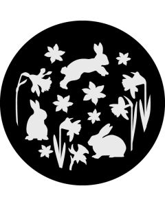 Spring Rabbits and Daffodils gobo
